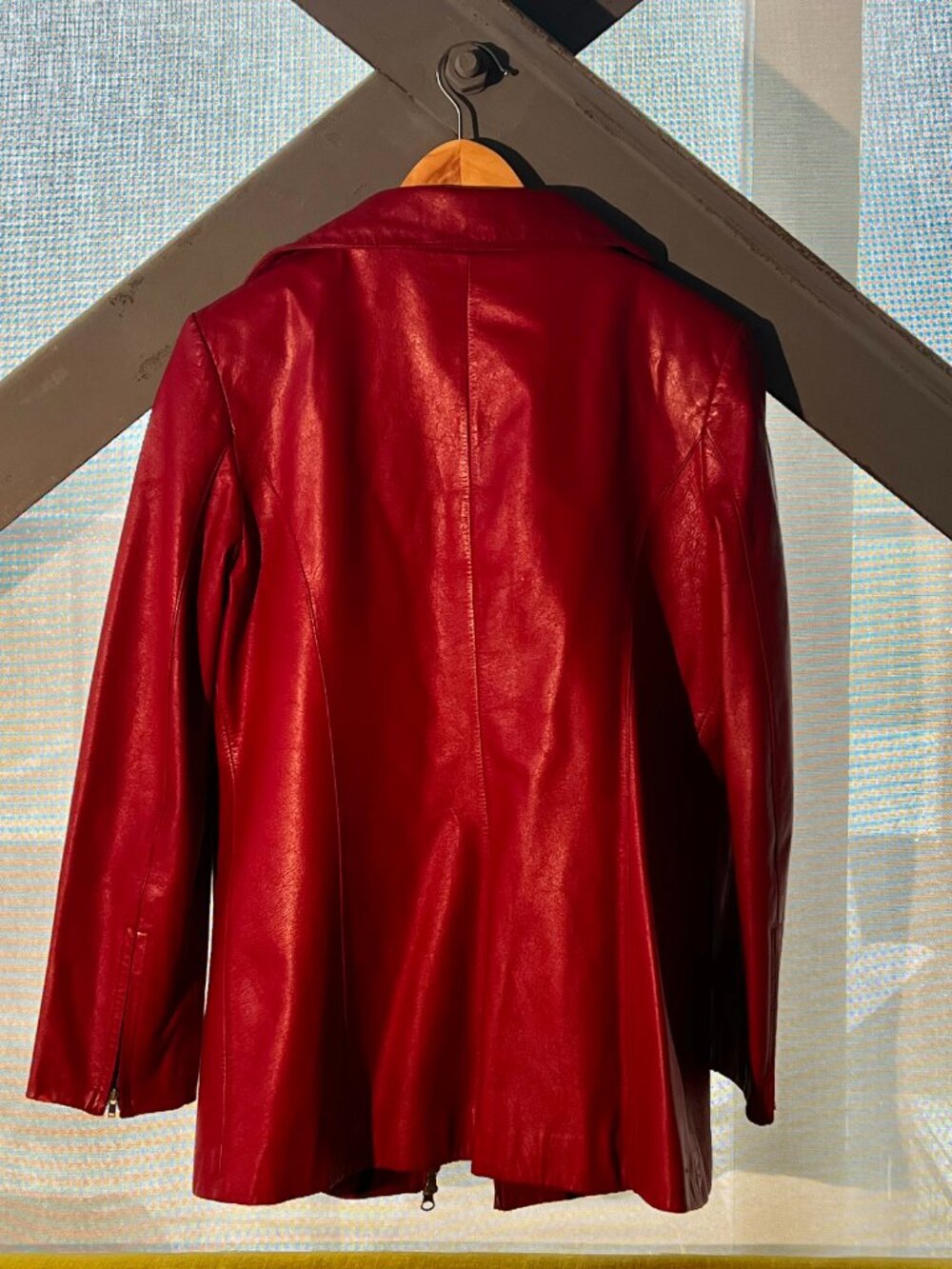 Danier Red Leather Jacket - Picture 8 of 11
